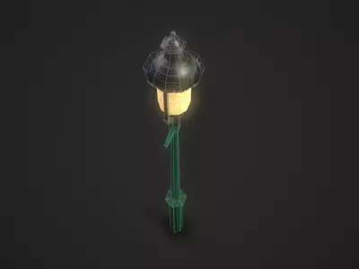 Gas Streetlamp - Game-Ready  Low-poly 3D model