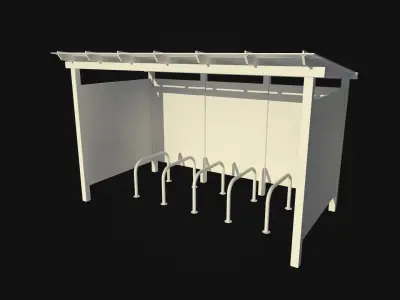 Bike Shelter Highpoly 3D model
