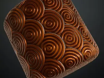 Orange Metal Pattern PBR Seamless Texture