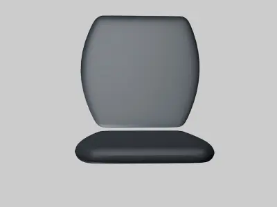 Basic stadium chair Low-poly 3D model