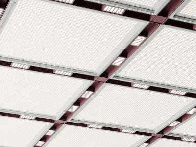 Metal Frame Ceiling Design 3D model