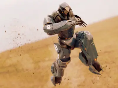 LOW POLY ROBOT - MARS Low-poly 3D model