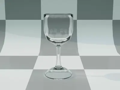 Glass wine Free low-poly 3D model