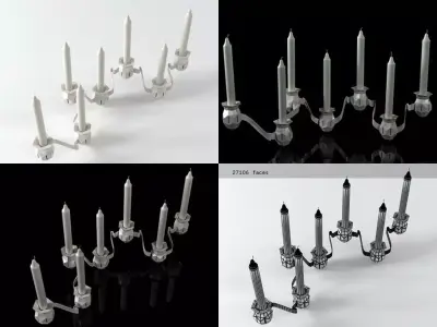 The More  The Merrier Candlestick Free 3D model