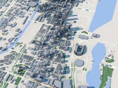 Chicago City in Illinois United States 3D model
