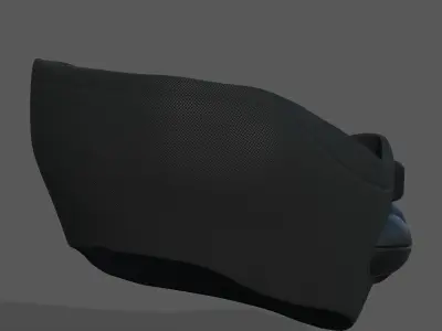 Gas mask respirator scifi futuristic  Low-poly 3D model 10