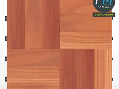 Floor decking tiles set 3D model