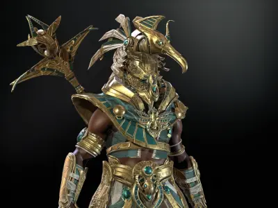 Egyptian Gods Tot Low-poly 3D model