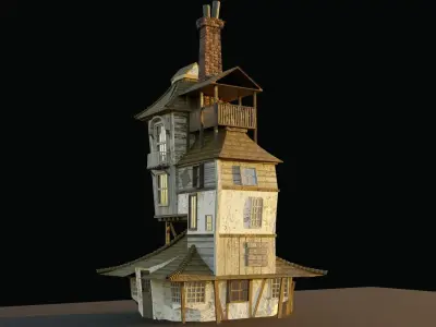 Harry Potter Weasley House The Burrow 3D model