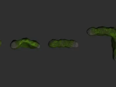 Cave Walls 1 - Moss 2 Low-poly 3D model