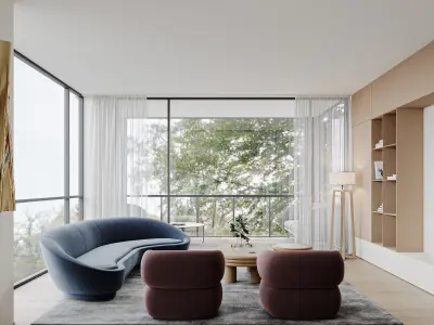 apartment interior scenes    3D model 10