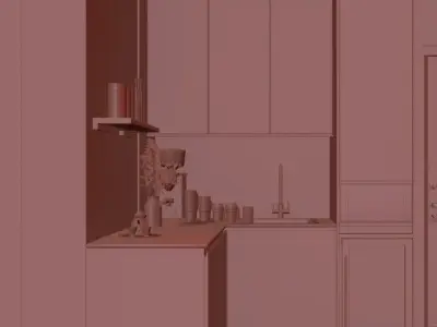 Kitchenette 3D Model 3D model