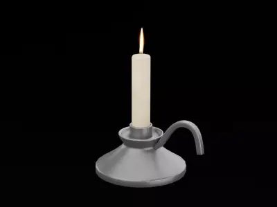 Glittering Grace Candle Low-poly 3D model