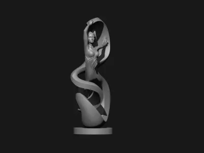 Abstract Dancing Girl Sculpture STL  Resin Printable model 3D print model