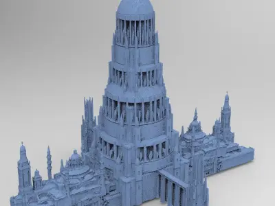 Fantasy Art Deco Grand Towers 3  3D model
