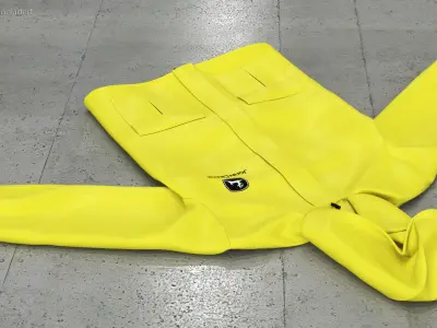 John Deere Yellow Rain Jacket 3D model