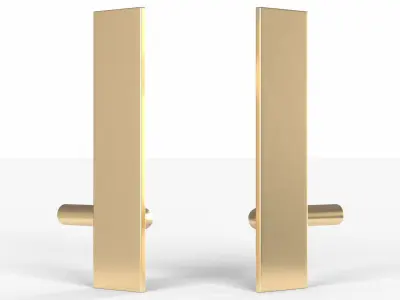 Tumalo Lever - Brass Handle Exterior Door Hardware 3D model