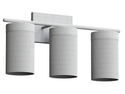 Light Vanity Lighte with Round Ribbed 3D model
