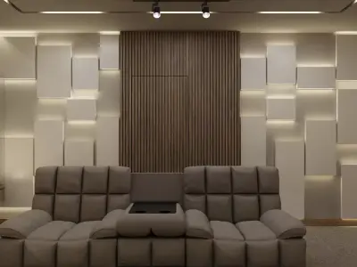 Minimalist Home Office - Design 3D model