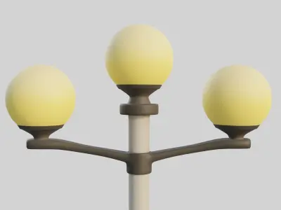Cartoon Street Light 9 Low-poly 3D model