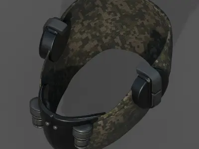 Gas mask respirator scifi futuristic 3d  Low-poly 3D model 18