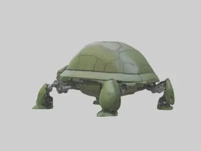 Robot version of a turtle model Low-poly 3D model