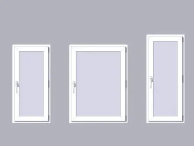 Set of low-poly univalve windows Low-poly 3D model