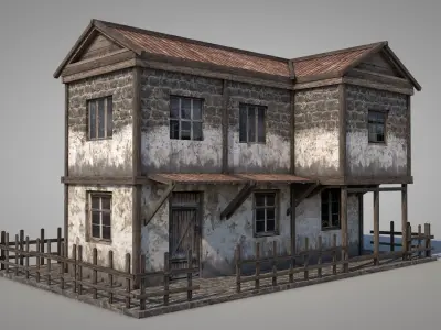 Anatolian Village House 4 Low-poly 3D model