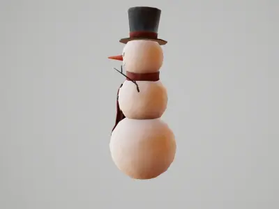 Snowman G53 Low-poly 3D model