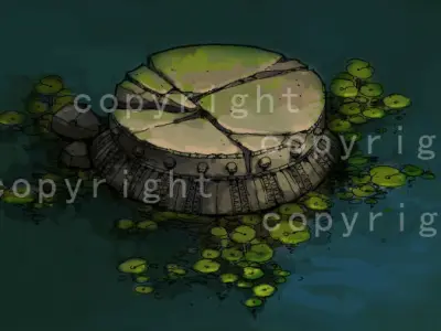 odel - Kapu Buddha Trail Forest Little Lotus Block 3D model