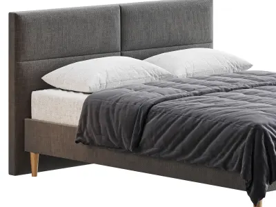 Double bed Elyna 3D model