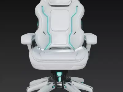 Futuristic Sci-fi Chair Low-poly 3D model purchase