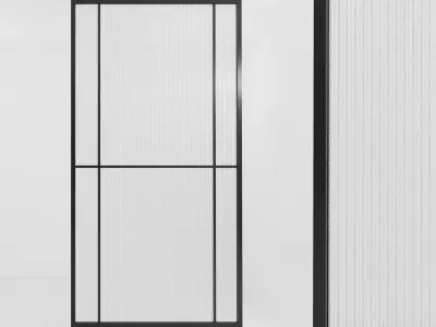 Glass partition door 56 Low-poly 3D model