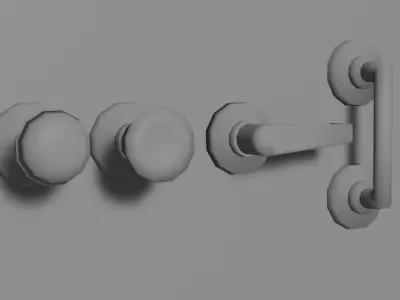 Door handles door knobs Free 3D model