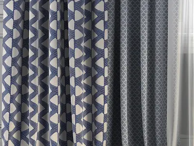Curtain Set 218 3D model