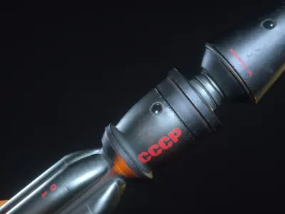 USSR rocket Low-poly 3D model