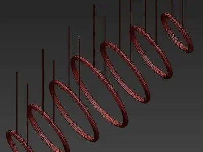 LED handmade metal pendant lamp VAASA By Cameron Design House 3D model