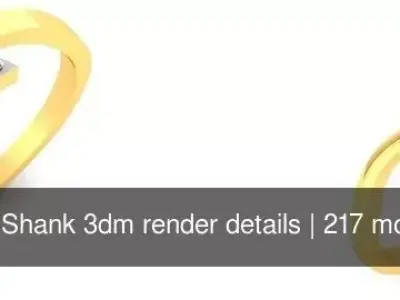 217 Thin Shank 3dm render details 3D Model Pack