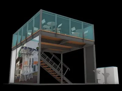 Maxima structure 6x6 double deck 3D model