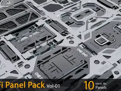 SciFi Panel Pack Vol -3  3D model