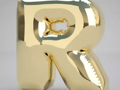 R Balloon Gold 3D model