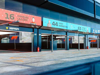 F1 Pitstop Garage 3D model