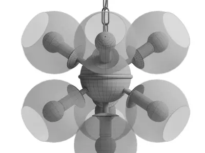 SPHERE CUMULUS GLASS CHANDELIER 11 3D model