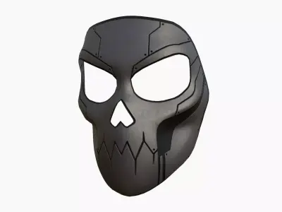 Scifi Skull Mask A01 - Fantasy Character Design Low-poly 3D model