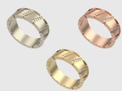 Embellished Channel Set Band JDBCo 3D print model