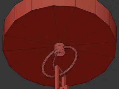 Rega 3 pendant light in iron cage 3D model