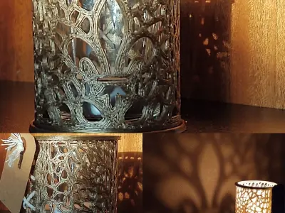 Light flower candle 3D print model