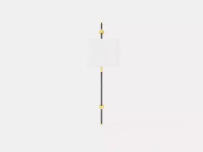 Bowery wall lamp - Linen off-white Low-poly 3D model