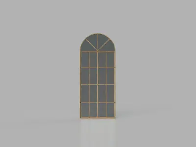 Wooden old stylized Window with hinges Low Poly Free low-poly 3D model