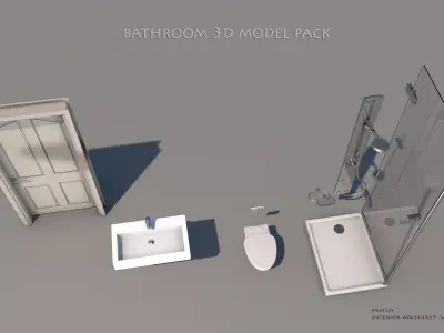 bathroom 3d model pack 3D model